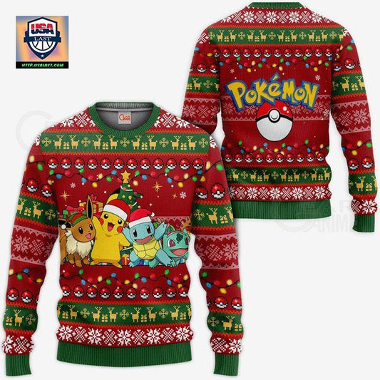 Pokemons Ugly Christmas Sweater Anime Xmas Gift ? Usalast