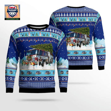 Polk County Fire Rescue Christmas AOP Sweater ? Usalast
