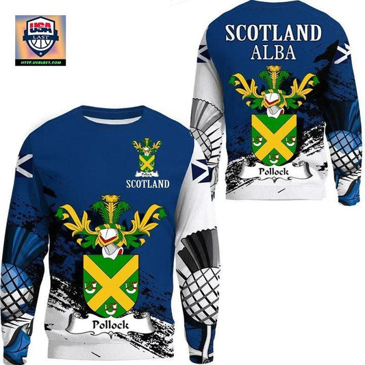 Pollock Scottish Family Crest Scotland Special Sweater A7 ? Usalast