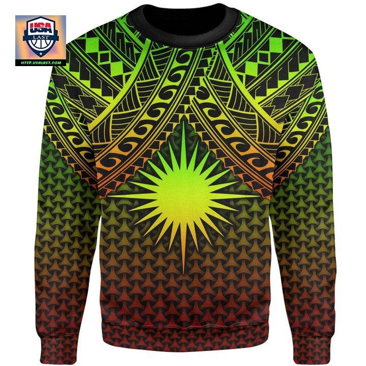 Polynesian Marshall Islands Sweater ? Reggae Vintage Polynesian Patterns ? Bn15 ? Usalast