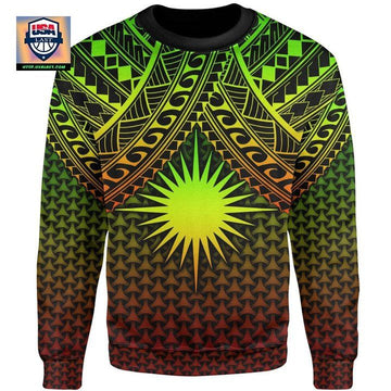Polynesian Marshall Islands Sweater ? Reggae Vintage Polynesian Patterns ? Bn15 ? Usalast