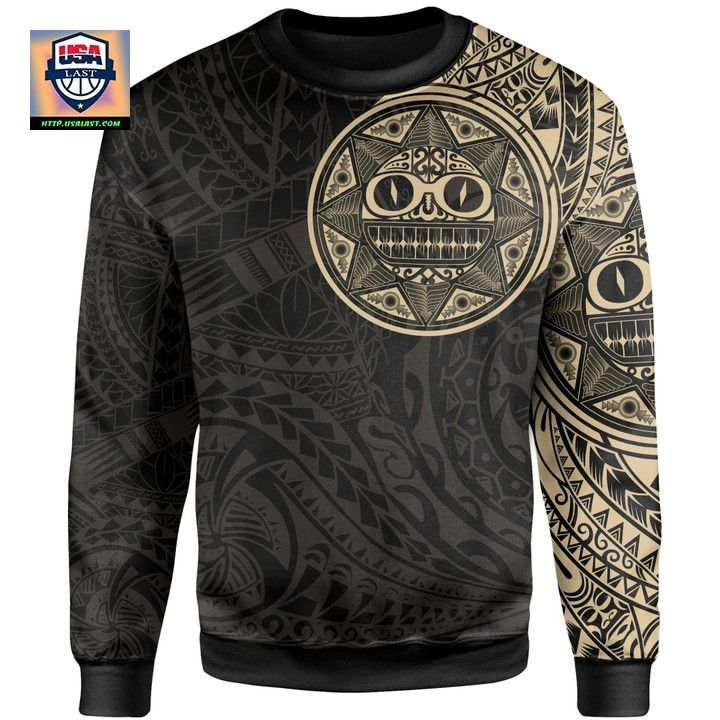 Polynesian ? Tribal Sun Tattoo Style Sweater Knitted Long-Sleeved Sweater A7 ? Usalast