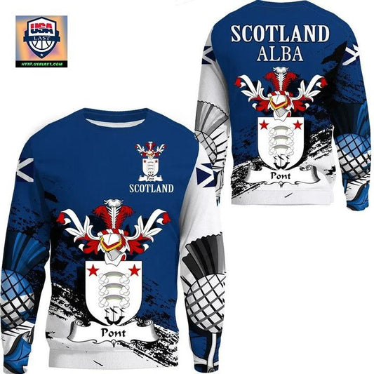 Pont Scottish Family Crest Scotland Special Sweater A7 ? Usalast