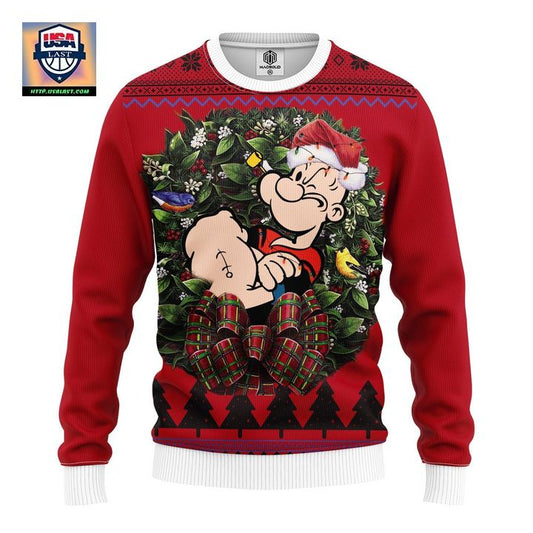 Popeye Art Noel Mc Ugly Christmas Sweater Thanksgiving Gift ? Usalast