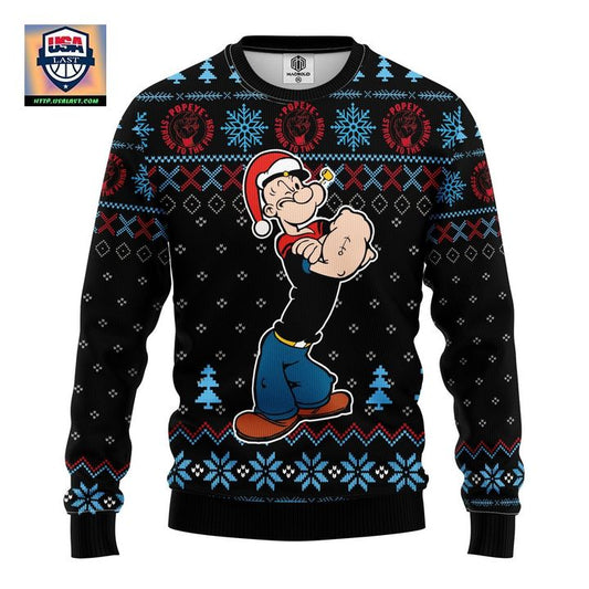 Popeye Strong Ugly Christmas Sweater Amazing Gift Idea Thanksgiving Gift ? Usalast