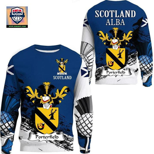 Porterfield Scottish Family Crest Scotland Special Sweater A7 ? Usalast