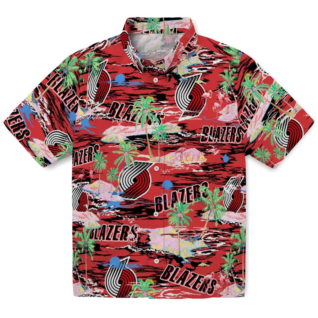 Portland Trail Blazers Flamingo Retreat 2026 Hawaiian Shirt – Moonbestprint