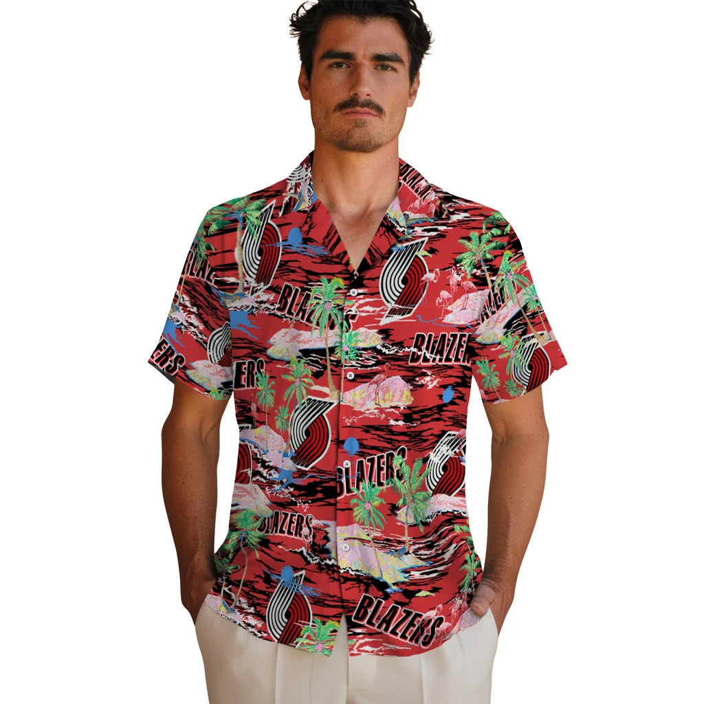 Portland Trail Blazers Flamingo Retreat 2026 Hawaiian Shirt – Moonbestprint