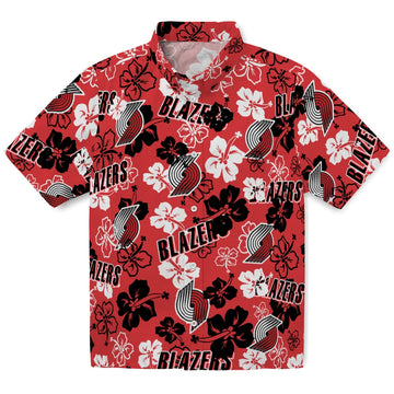 Portland Trail Blazers Hibiscus Bloom Hawaiian Shirt – Moonbestprint
