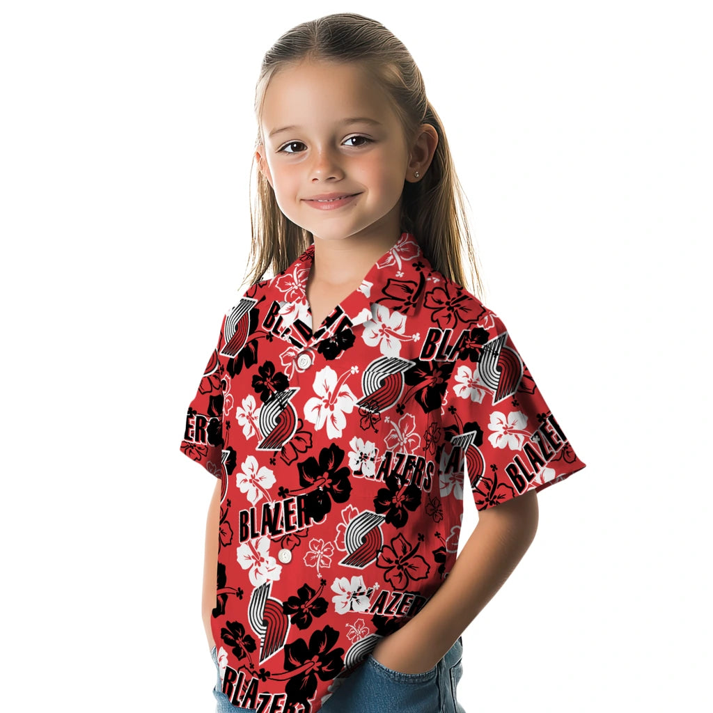Portland Trail Blazers Hibiscus Bloom Hawaiian Shirt – Moonbestprint