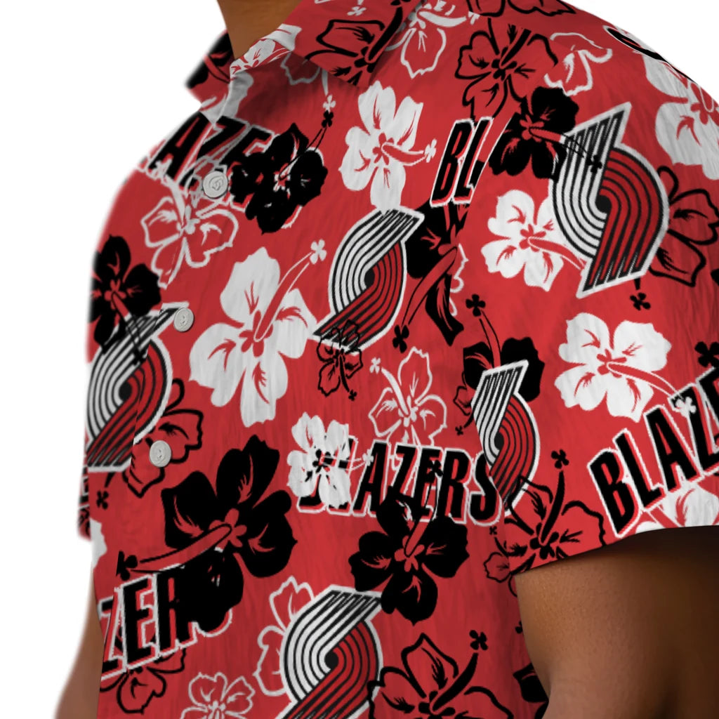 Portland Trail Blazers Hibiscus Bloom Hawaiian Shirt – Moonbestprint