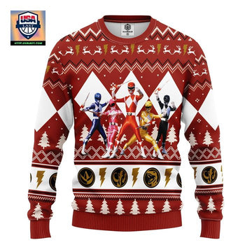 Power Ranger Red Ugly Christmas Sweater Amazing Gift Idea Thanksgiving Gift ? Usalast