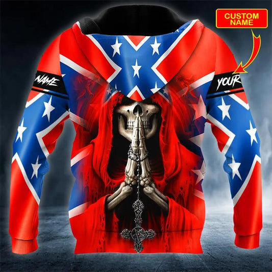 Pray CSA Skull Custom 3D All Over Print Hoodie -Moonbestprint