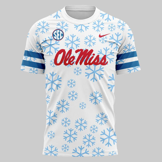 Special Edition Ole Miss Icy White Uniform Tshirt Moonbestprint