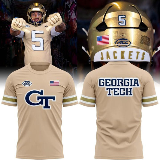 Special New Georgia Tech Wordmark Uniform Tshirt | LZ36 Moonbestprint