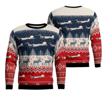 PSA Airlines Bombardier CRJ700 Christmas AOP Sweater ? Usalast