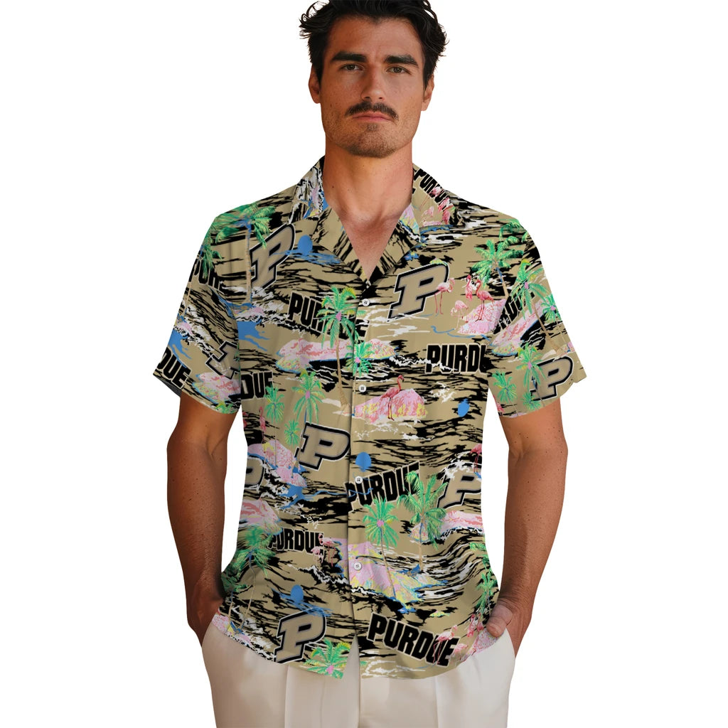 Purdue Boilermakers Flamingo Retreat 2026 Hawaiian Shirt – Moonbestprint