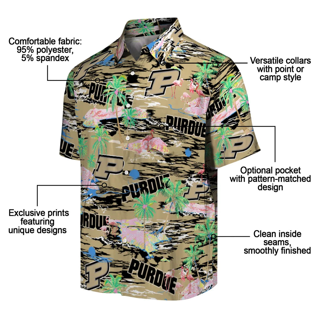 Purdue Boilermakers Flamingo Retreat 2026 Hawaiian Shirt – Moonbestprint