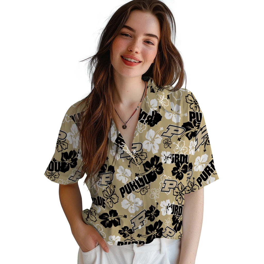 Purdue Boilermakers Hibiscus Bloom Hawaiian Shirt – Moonbestprint