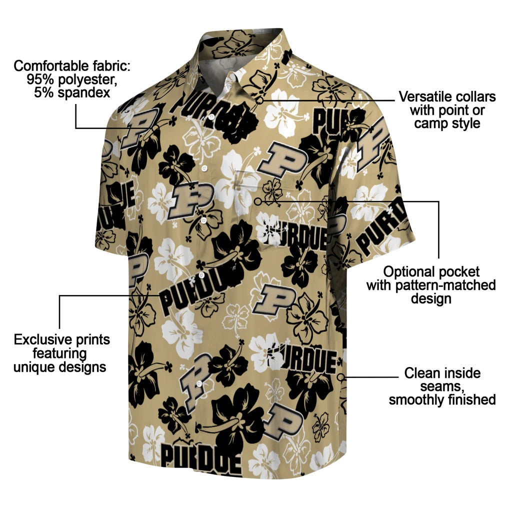 Purdue Boilermakers Hibiscus Bloom Hawaiian Shirt – Moonbestprint