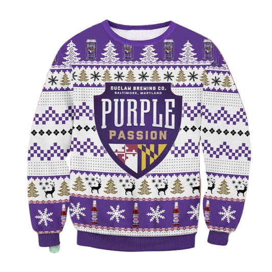 Purple Passion Beer Ugly Christmas Sweater 2022 ? Usalast