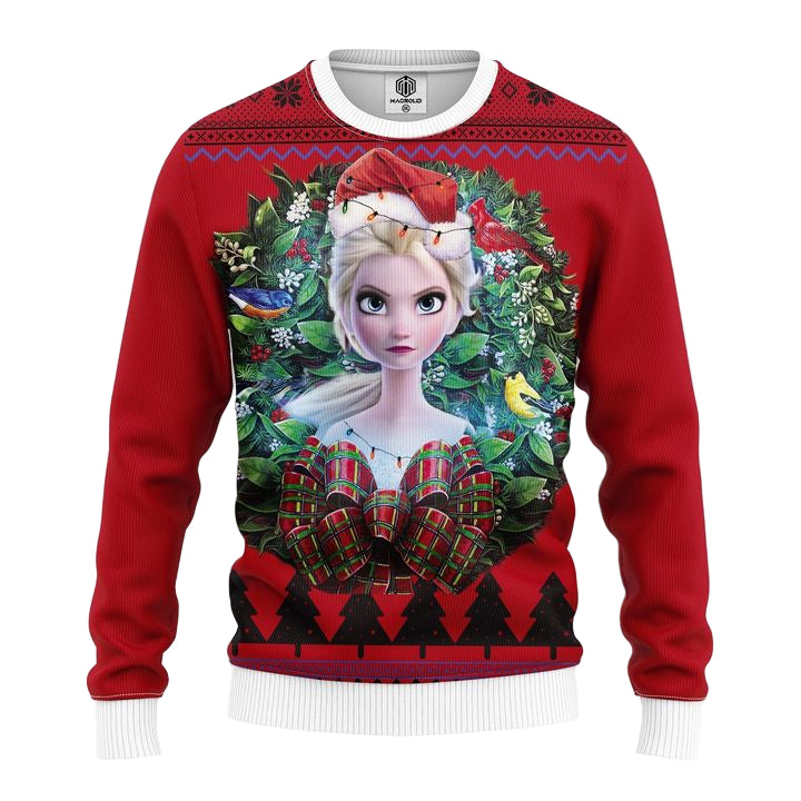 Queen Elsa Frozen 2 Noel Mc Ugly Christmas Sweater Thanksgiving Gift ? Usalast