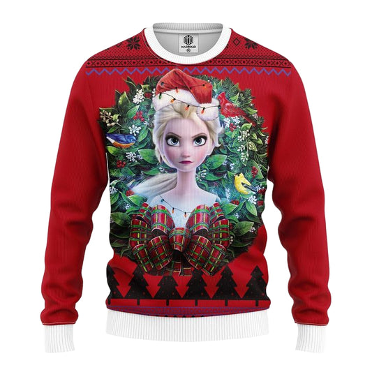Queen Elsa Frozen 2 Noel Mc Ugly Christmas Sweater Thanksgiving Gift ? Usalast