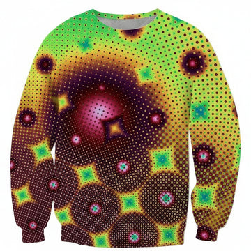 Rave Colorful Pop Art Sweater Abstract Neon Fractal ? Usalast