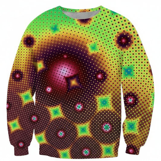 Rave Colorful Pop Art Sweater Abstract Neon Fractal ? Usalast
