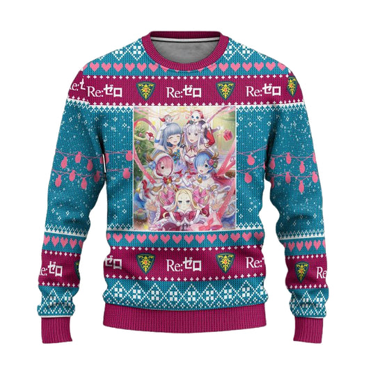 Re Zero Anime Ugly Christmas Sweater Custom Xmas Gift ? Usalast