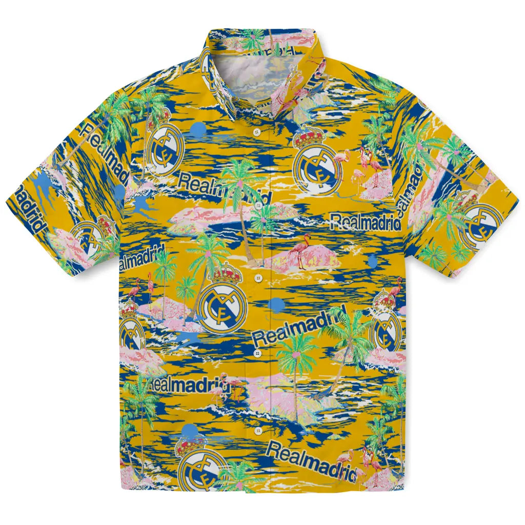 Real Madrid Flamingo Retreat 2026 Hawaiian Shirt – Moonbestprint
