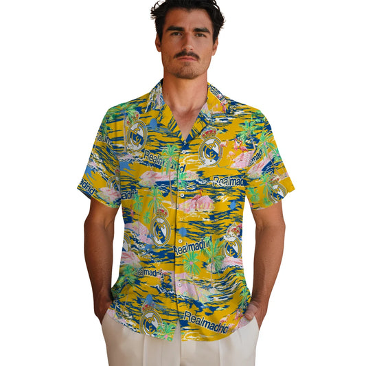 Real Madrid Flamingo Retreat 2026 Hawaiian Shirt – Moonbestprint