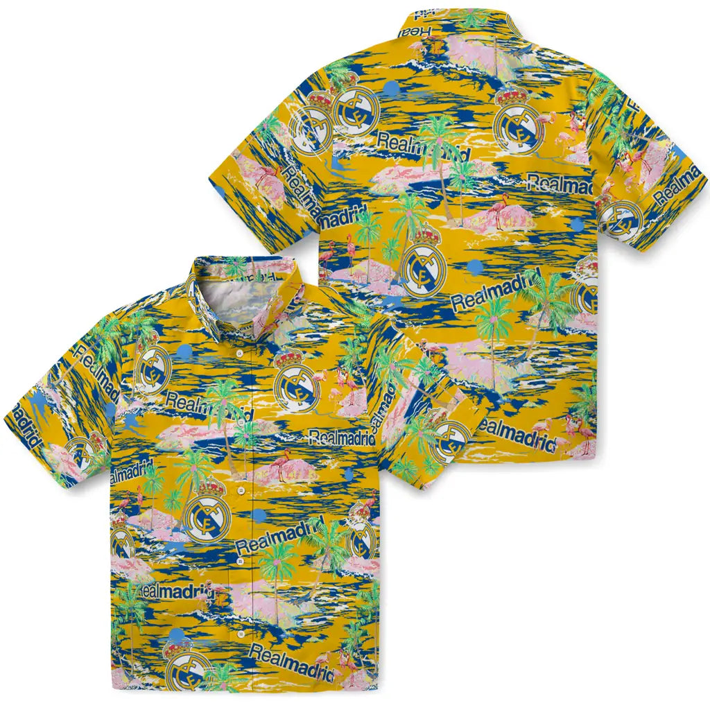 Real Madrid Flamingo Retreat 2026 Hawaiian Shirt – Moonbestprint