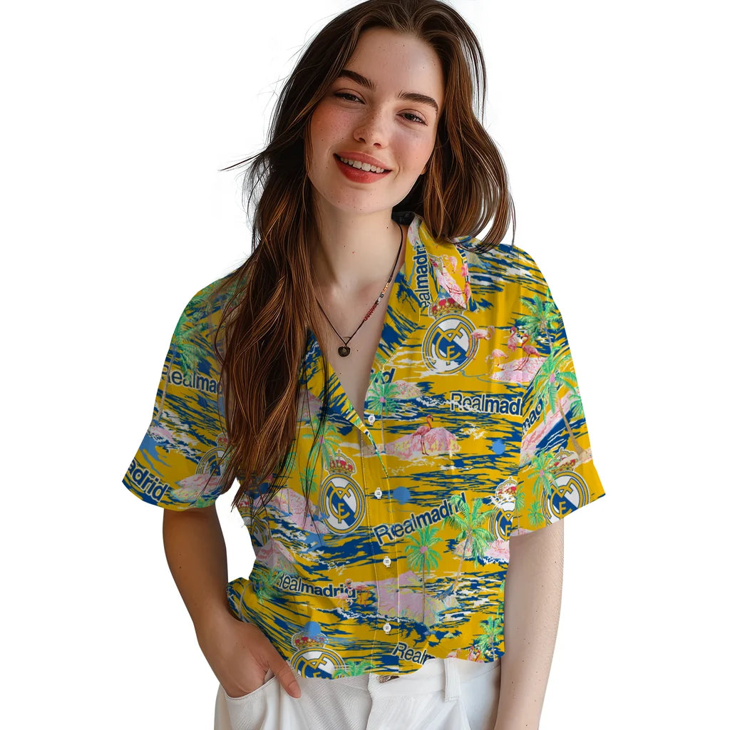 Real Madrid Flamingo Retreat 2026 Hawaiian Shirt – Moonbestprint