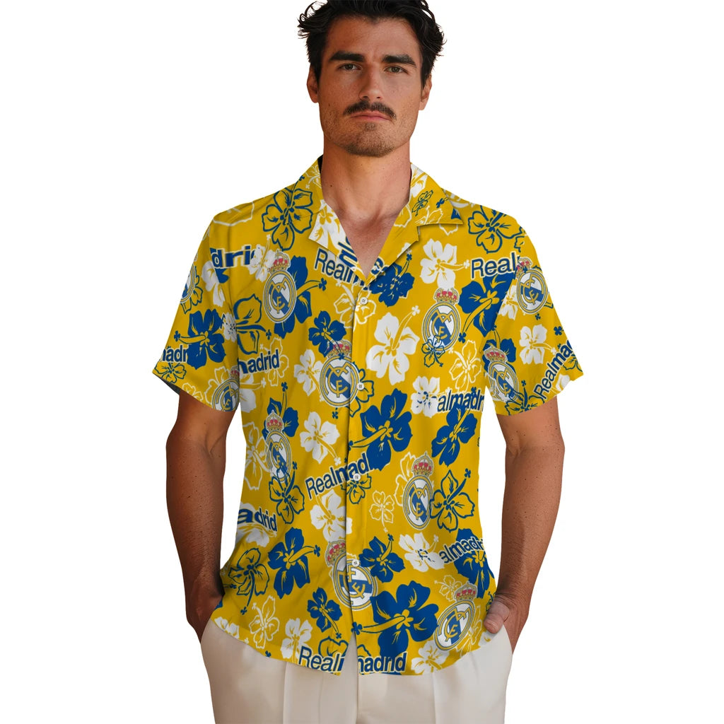 Real Madrid Hibiscus Bloom Hawaiian Shirt – Moonbestprint