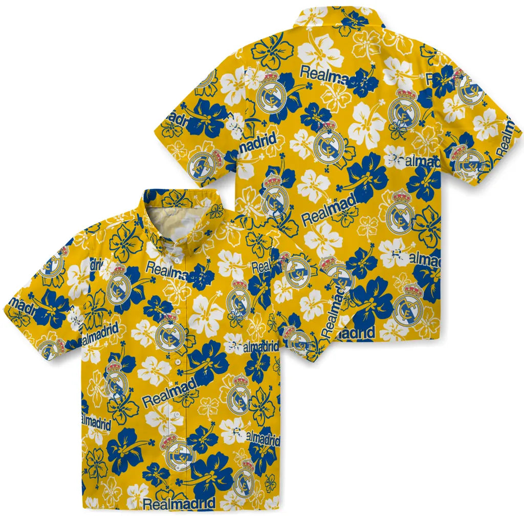 Real Madrid Hibiscus Bloom Hawaiian Shirt – Moonbestprint