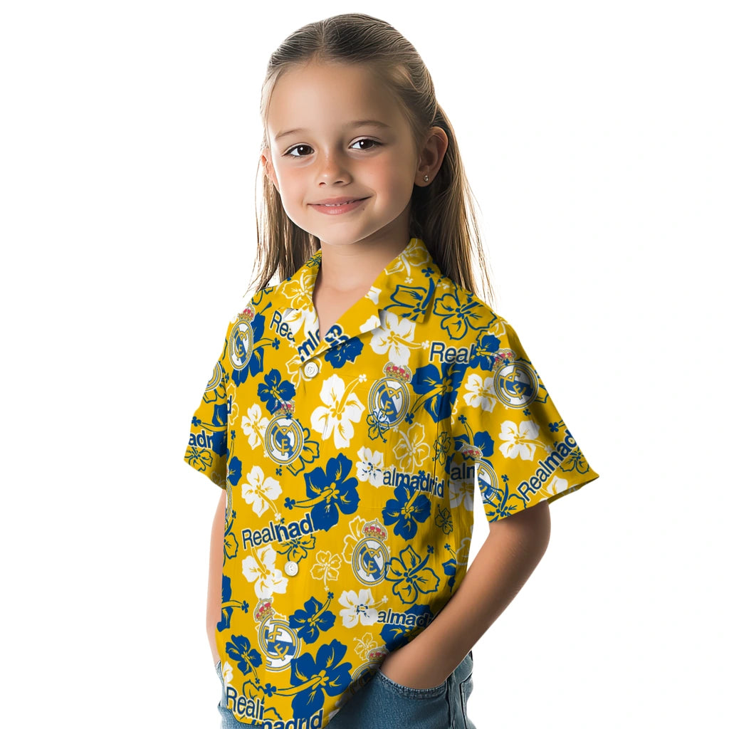 Real Madrid Hibiscus Bloom Hawaiian Shirt – Moonbestprint