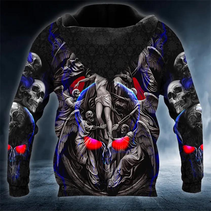 Reaper Doors Skull 3D All Over Print Hoodie -Moonbestprint