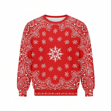 Red Bandana Crewneck Sweater ? Usalast