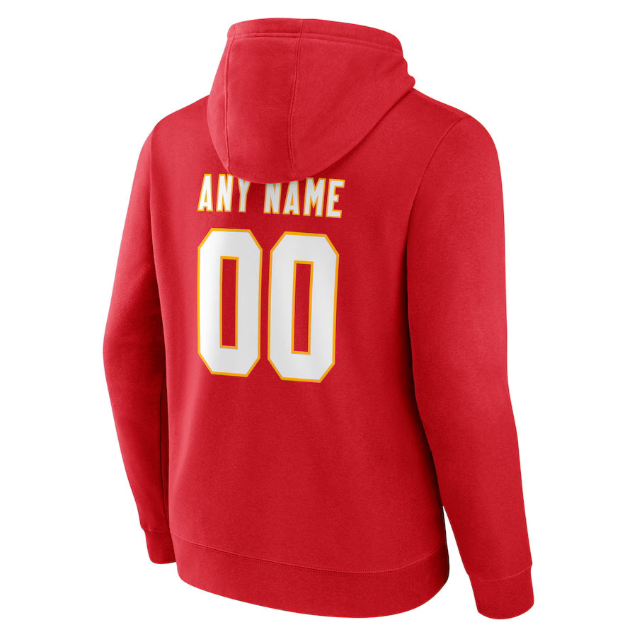 Red Kansas City Chiefs Personalized Name Number Hoodie - Moonbestprint