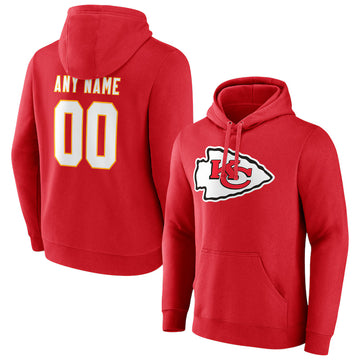 Red Kansas City Chiefs Personalized Name Number Hoodie - Moonbestprint