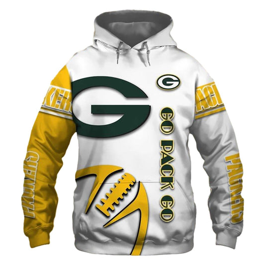 Green Bay Packers - Go Pack Go Aop Hoodie - Moonbestprint