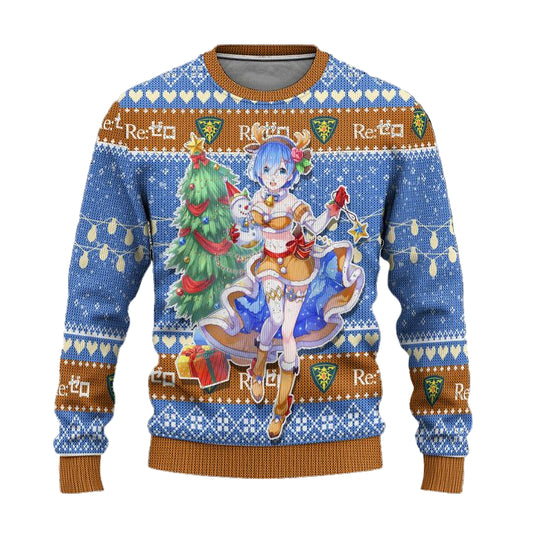Rem Anime Ugly Christmas Sweater Custom Re Zero Xmas Gift ? Usalast