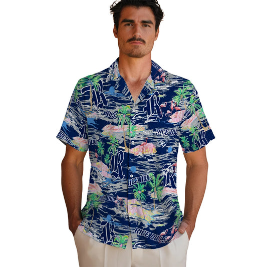 Rice Owls Flamingo Retreat 2026 Hawaiian Shirt – Moonbestprint