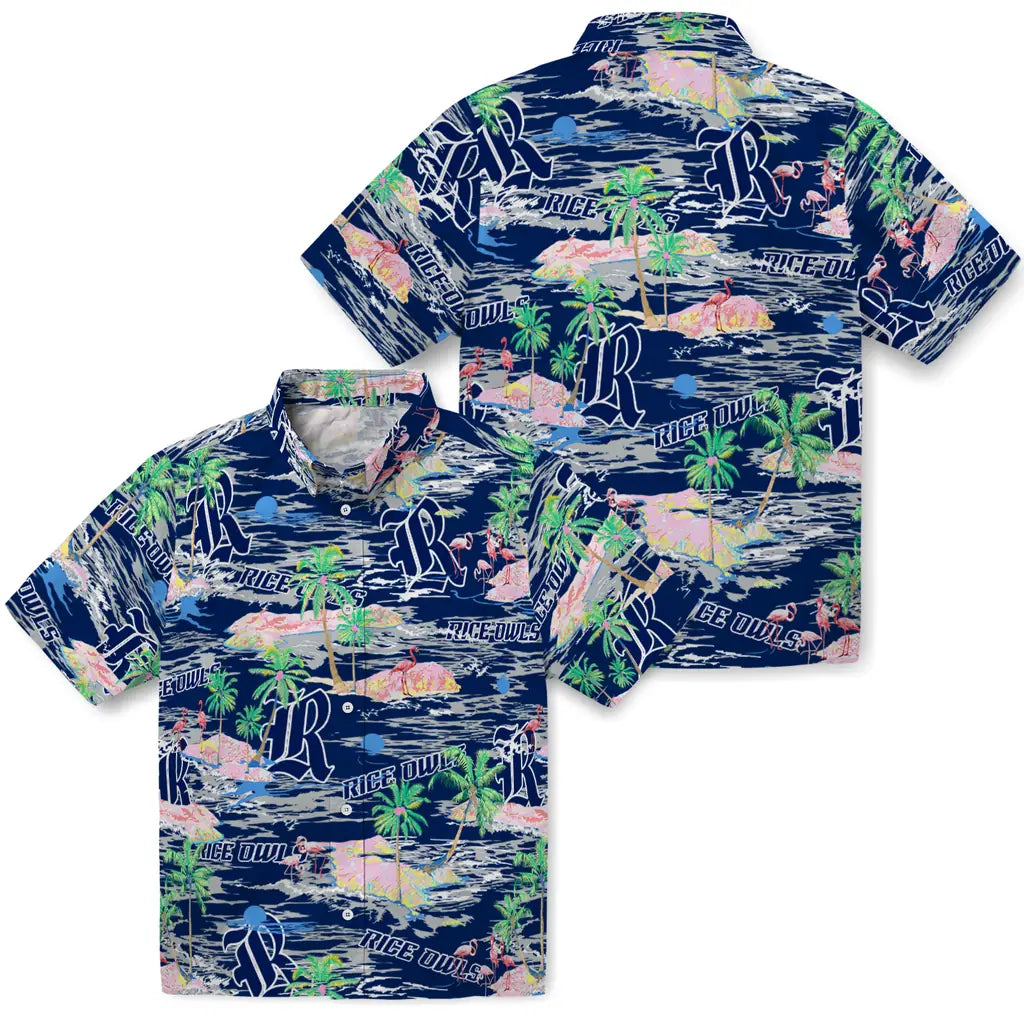 Rice Owls Flamingo Retreat 2026 Hawaiian Shirt – Moonbestprint