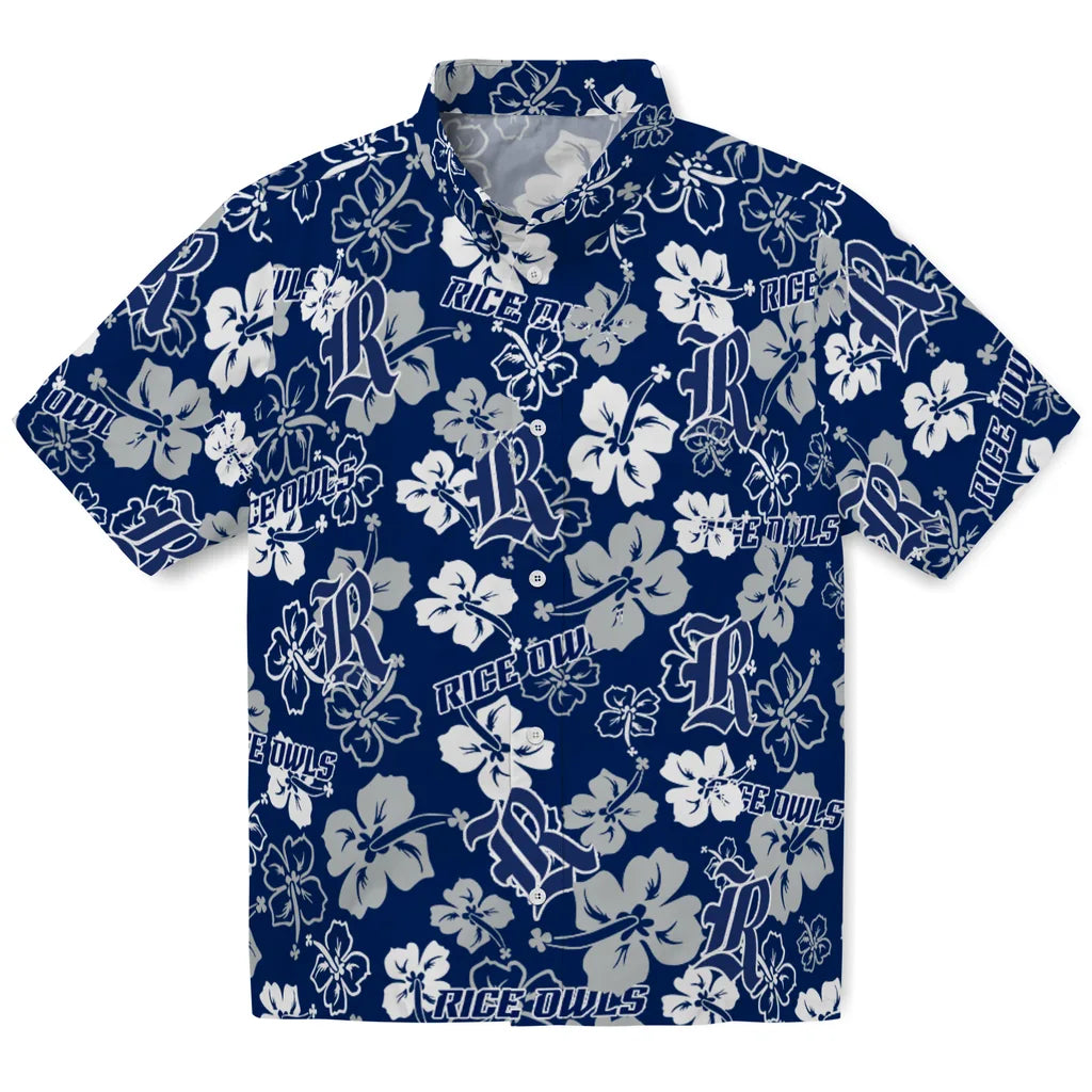 Rice Owls Hibiscus Bloom Hawaiian Shirt – Moonbestprint