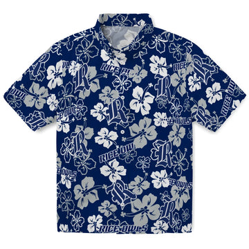 Rice Owls Hibiscus Bloom Hawaiian Shirt – Moonbestprint