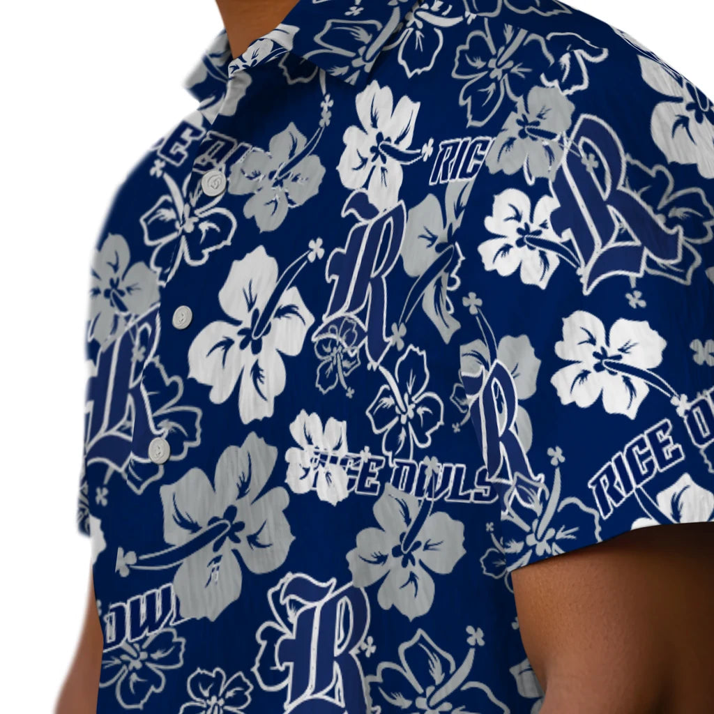 Rice Owls Hibiscus Bloom Hawaiian Shirt – Moonbestprint