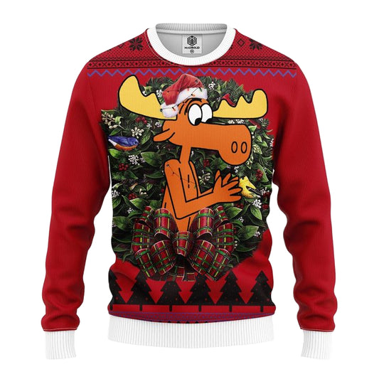 Rocky And Bullwinkle Noel Mc Ugly Christmas Sweater Thanksgiving Gift ? Usalast