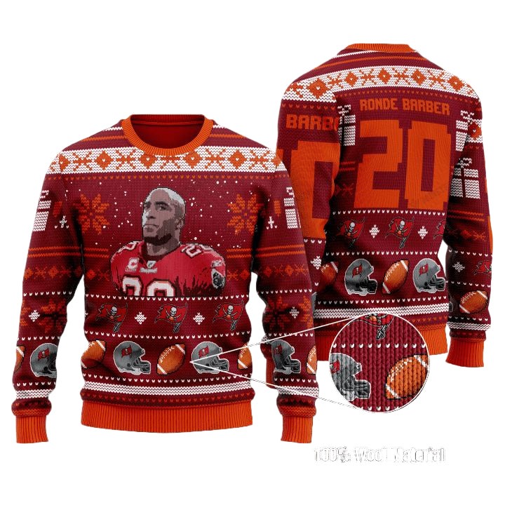 Ronde Barber 20 Tampa Bay Buccaneers Nfl Christmas Sweater ? Usalast